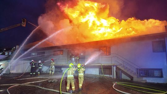 pożar hali magazynowej, Starogard Gdański