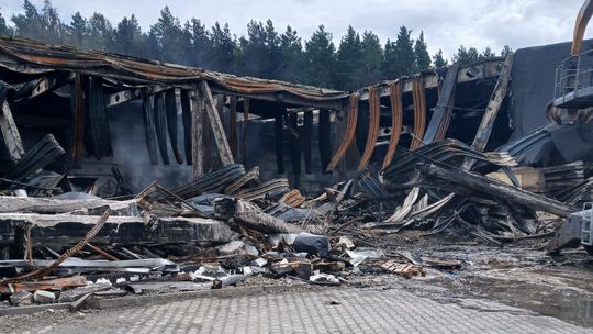 pożar hali magazynowej, Gdynia