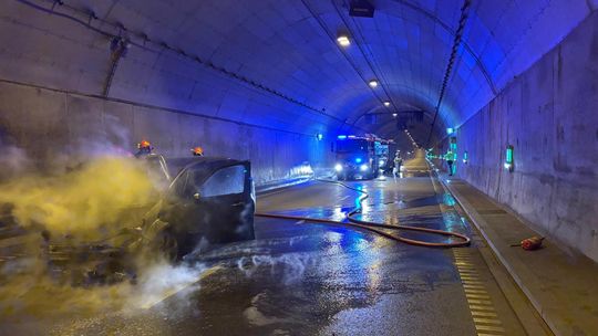 Pożar samochodu w tunelu pod Martwą Wisłą w Gdańsku. Pomogły systemy bezpieczeństwa
