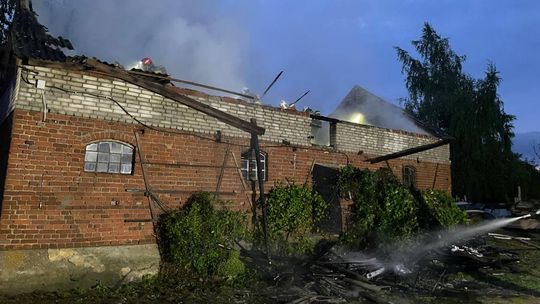 pożar budynku gospodarczego w Sypanicy