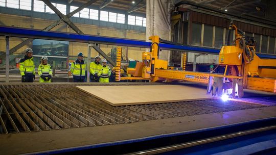 palenie blach pod budowę stacji elektroenergetycznej dla morskiej farmy wiatrowej BC-Wind