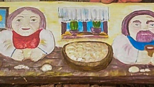 Dzień Jedności Kaszubów. Przy kaszubskim stole toczyło się całe życie Irene Brzeska z Kożyczkowa, obraz "Kaszubski stół"