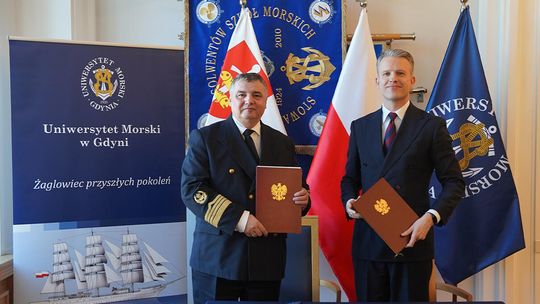 Adam Weintrit, Arkadiusz Marchewka, podpisanie umowy na dofinansowanie budowy nowej jednostki szkoleniowej, Gdynia 2026