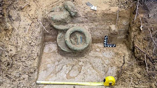 skarb z epoki żelaza odnaleziony w Nadleśnictwie Gdańsk