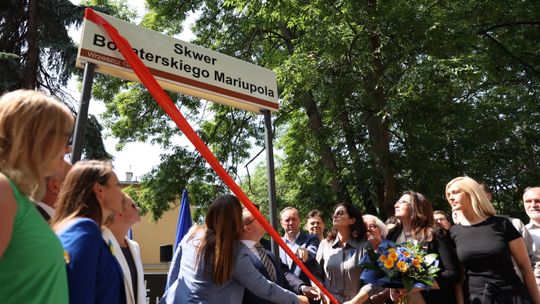 otwarcie skweru Bohaterskiego Mariupola w Gdańsku