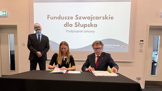 fundusze szwajcarskie dla Słupska, podpisanie umowy