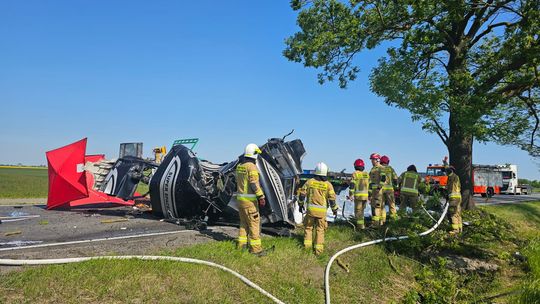 Śmiertelny wypadek koło Malborka. Droga krajowa 55 zablokowana
