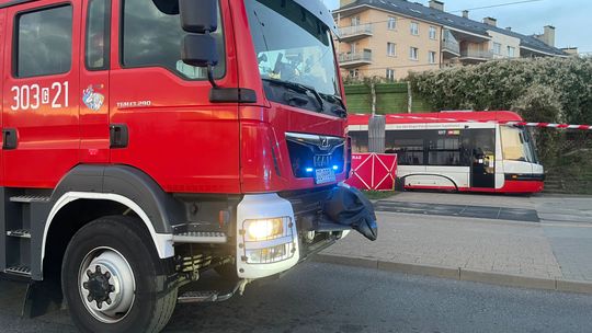 wypadek na pętli tramwajowej Łostowice-Świetokrzyska w Gdańsku