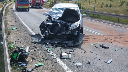 Śmiertelny wypadek w Glinczu. Nie żyje 47-letni motocyklista