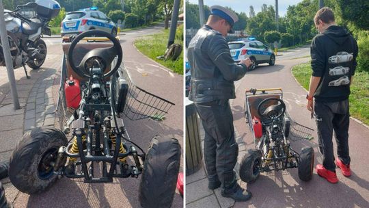Sopot: 19-latek jechał chodnikiem wózkiem sklepowym z silnikiem