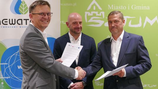 podpisanie umowy na budowę nowej oczyszczalni ścieków w Sztumie