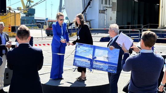 Szwedzki port Karlshamn oficjalnie wita nową linię promową z Gdańska