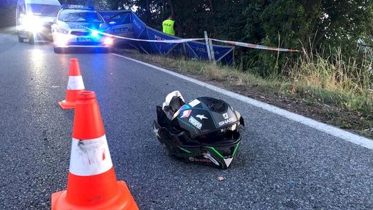 Tragiczny wypadek pod Słupskiem. Nie żyje motocyklista