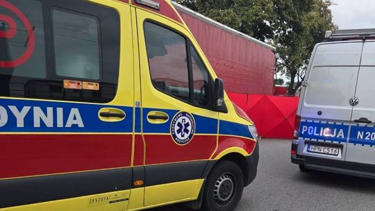 Tragiczny wypadek w Gdyni. Mężczyzna śmiertelnie potrącony przez ciężarówkę