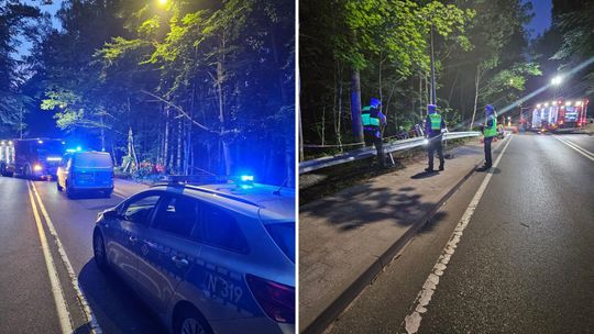Tragiczny wypadek w Sopocie. Lexus dachował i uderzył w drzewo, kierowca nie żyje