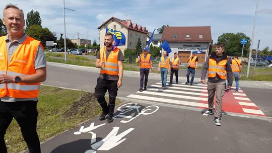 protest kolejarzy w Czarlinie