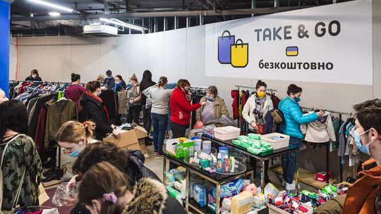 sklep „Take & Go” dla uchodźców w Madisonie w Gdańsku