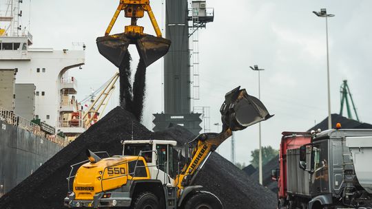 rozładunek węgla w Porcie Gdańsk