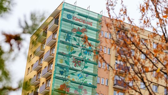 W Tczewie powstaje największy mural inspirowany haftem kociewskim