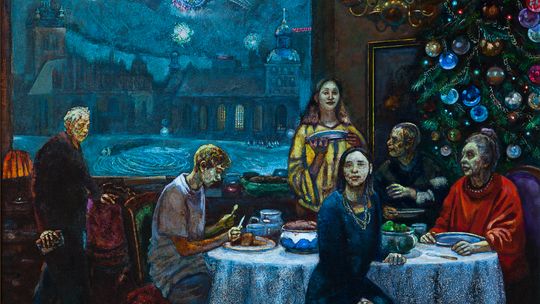 Wieczór wigilijny sprzed lat na obrazach znanego gdańskiego artysty