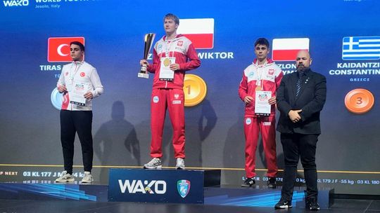 Wiktor Zelewski z Rebelii Kartuzy mistrzem świata w kickboxingu. Olek Renowski wraca z brązem