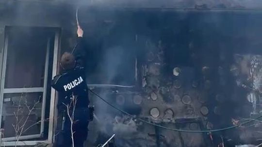 Powiat sztumski: Wracali z meczu i zobaczyli dym. Od razu przystąpili do działania