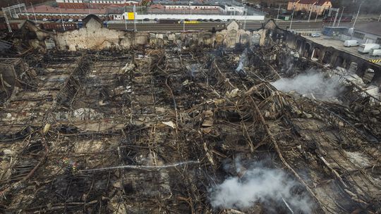 pożar, Zakłady Naprawcze Taboru Kolejowego, Gdańsk 2025