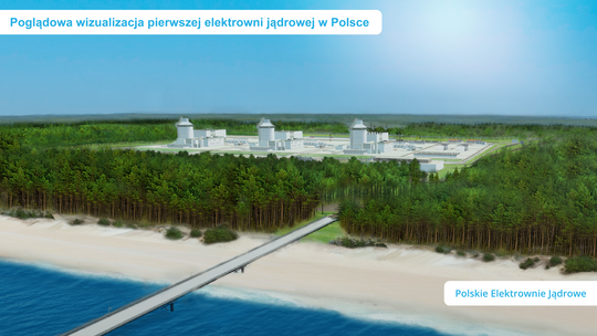 wizualizacja elektrowni jądrowej na Pomorzu