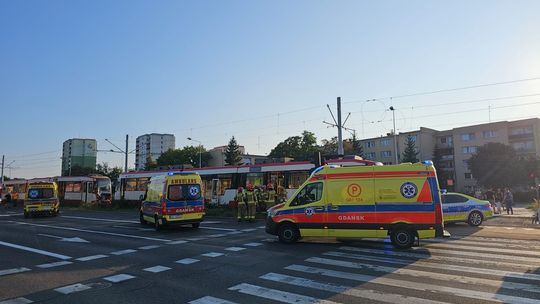 Wypadek dwóch tramwajów w Gdańsku