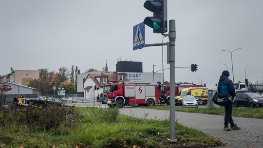 wypadek na ulicy Słowackiego w Gdańsku