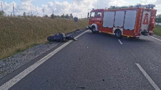 Wypadek w Glinczu. Motocyklista trafił do szpitala