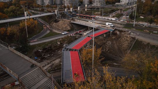 kładka na Zaspie, nowe kolory, remont, Gdańsk 2026