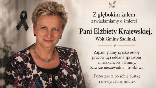 Zmarła Elżbieta Krajewska – wieloletnia wójt gminy Sadlinki