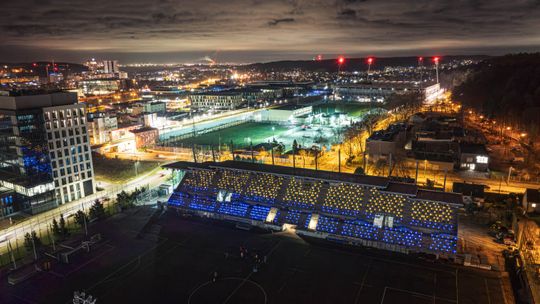 Narodowy Stadion Rugby w Gdyni, świąteczna ilumiacja 2025