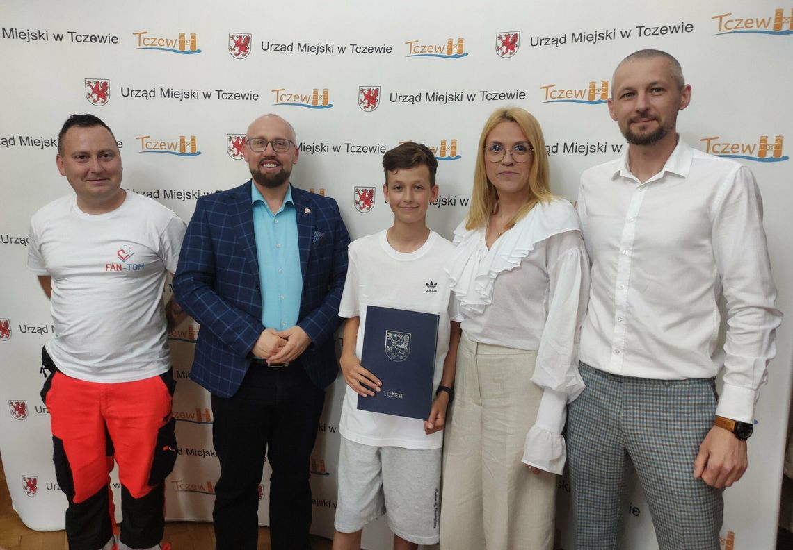 13-letni Julek z Tczewa bohaterem. Uratował poszkodowanego w wypadku
