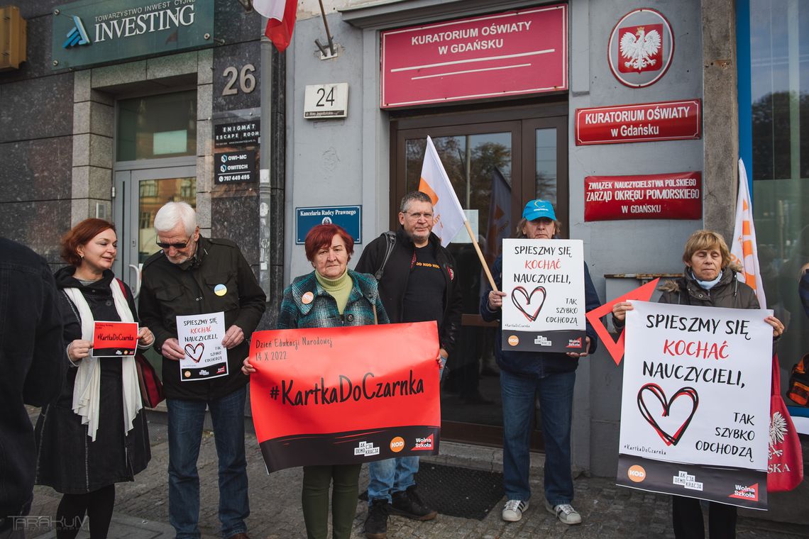 Kartka do Czarnka. Protest pod kuratorium oświaty w Gdańsku