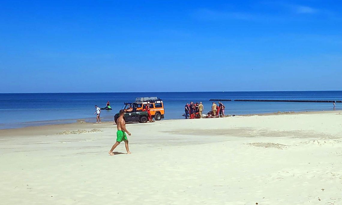 Akcja ratunkowa na plaży w Ustce! 8-letni chłopiec trafił do szpitala akcja ratunkowa na plaży, Ustka, zdjęcie ilustracyjne