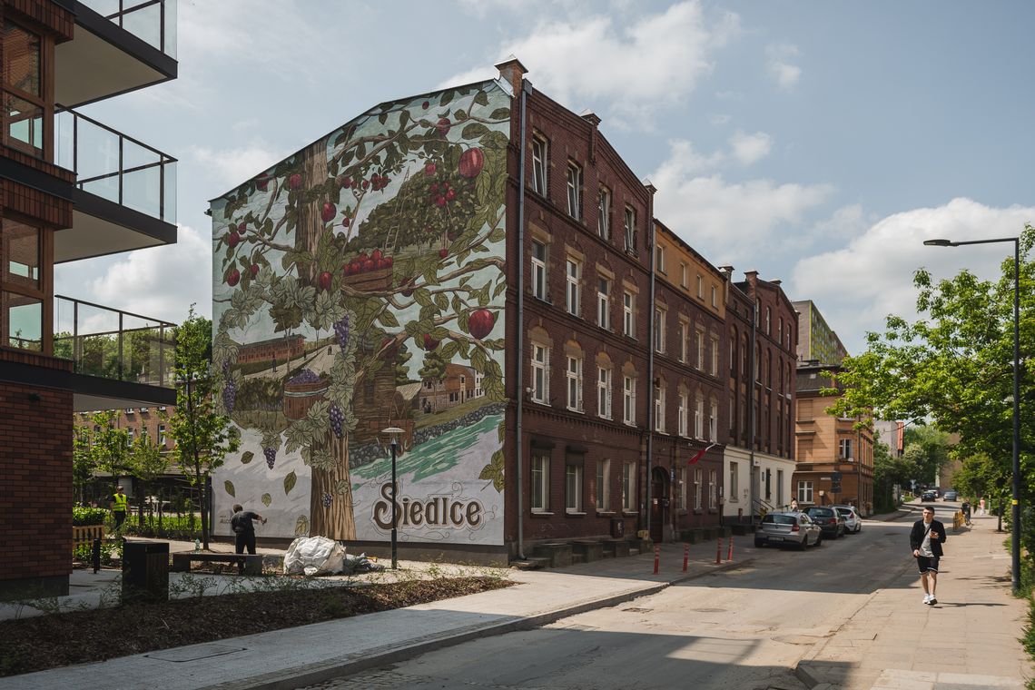 antysmogowy mural przy ul. Malczewskiego w Gdańsku Siedlcach