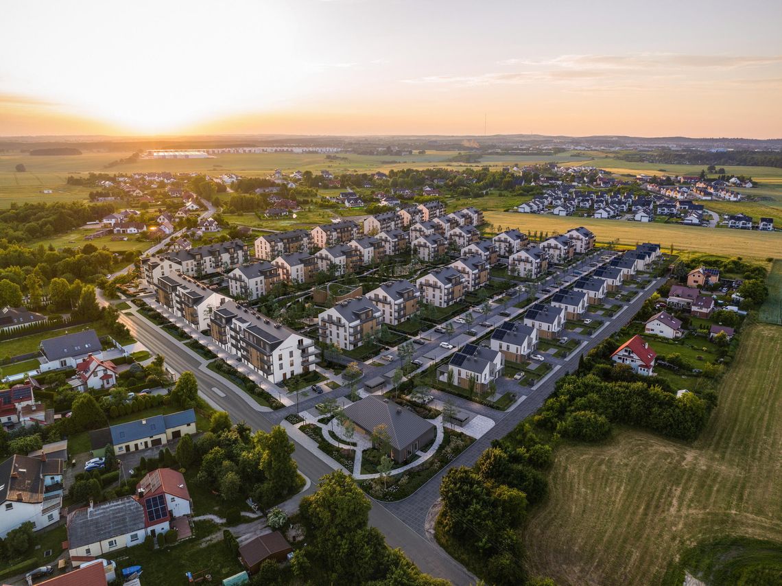 Awionika. Domesta rozpoczyna przedsprzedaż mieszkań i domów w Gdańsku Awionika, Gdańsk, wizualizacja