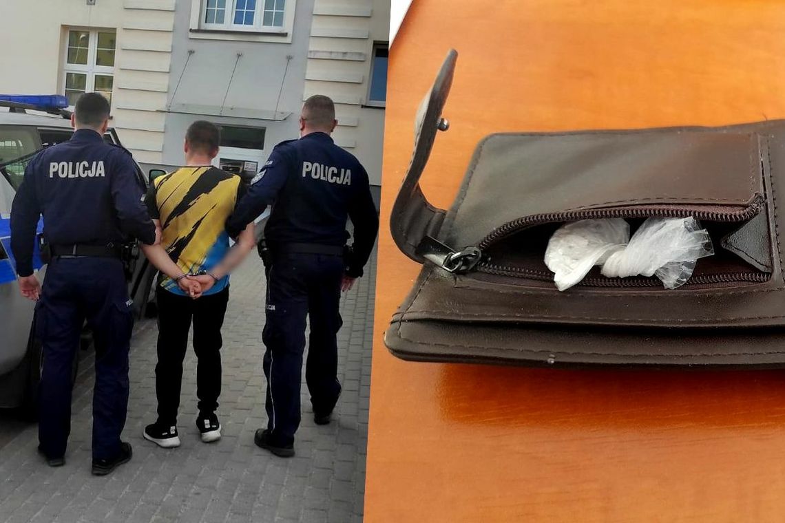 Bytów: Na zakupach zgubił portfel z... kokainą, a uczciwy znalazca oddał go policji