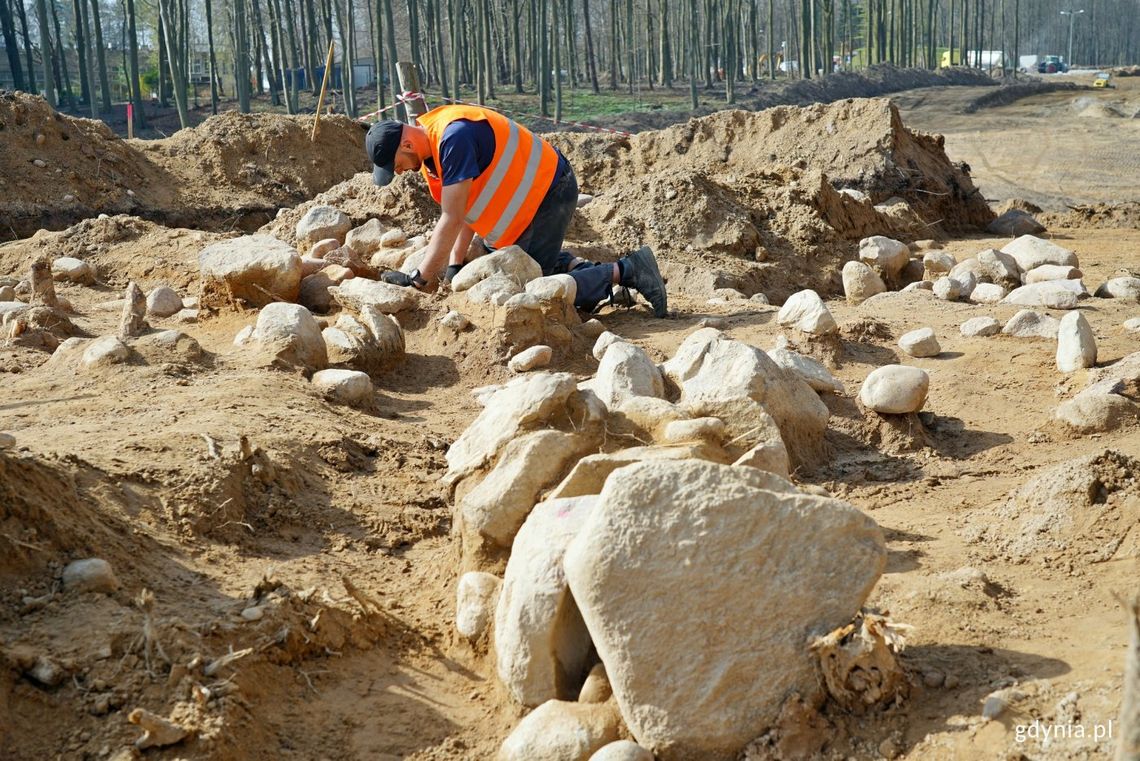 prace archeologiczne, budowa obwodnicy Witomina, Gdynia