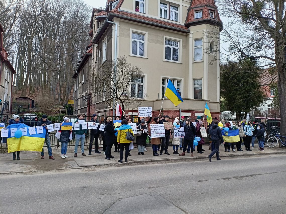  Protest pod konsulatem Rosji w Gdańsku 