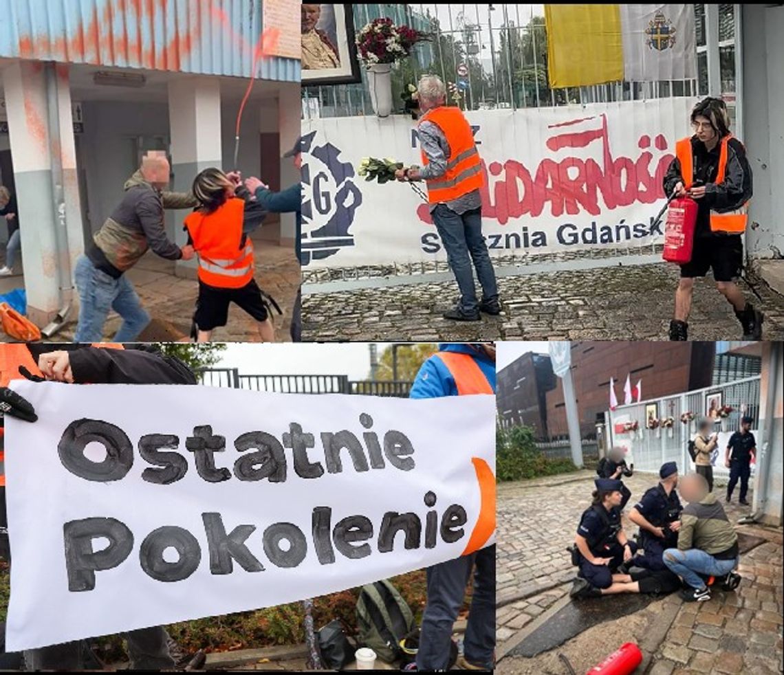 Oblali farbą bramę stoczni. "To miał być krzyk, który zaboli. Polska z marzeń przestaje istnieć" Oblali farbą bramę stoczni. "To miał być krzyk, który zaboli. Polska z marzeń przestaje istnieć"