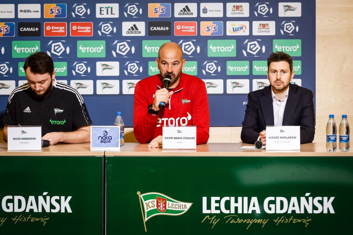 David Badia, nowy trener Lechii Gdańsk, pierwsza konferencja prasowa