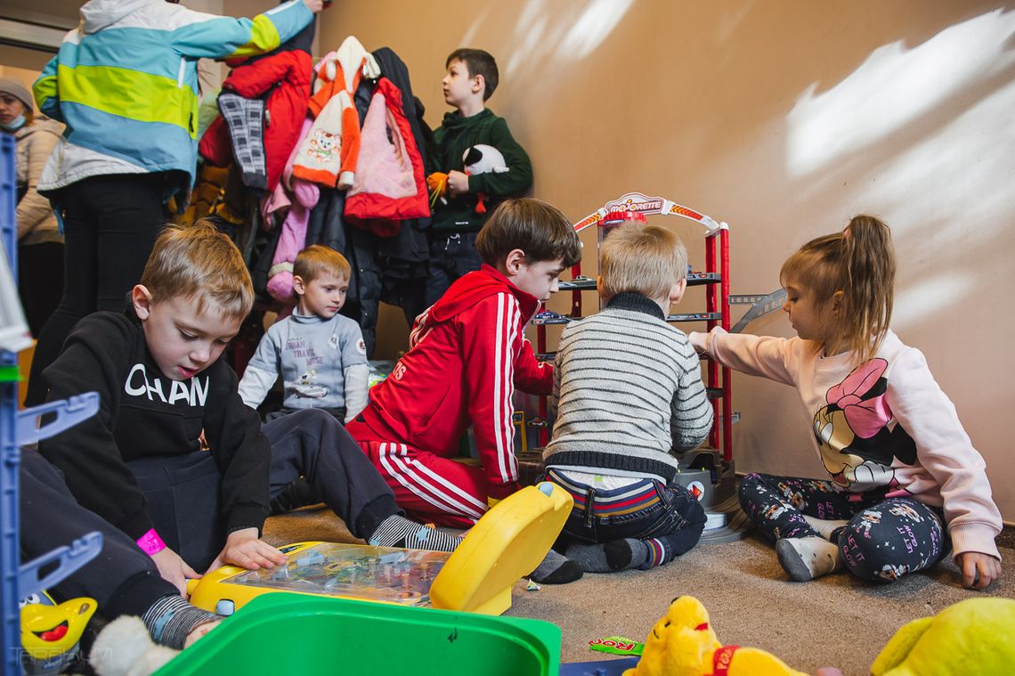 jedna z akcji pomocowych dla uchodźców z Ukrainy, Gdańsk 2022