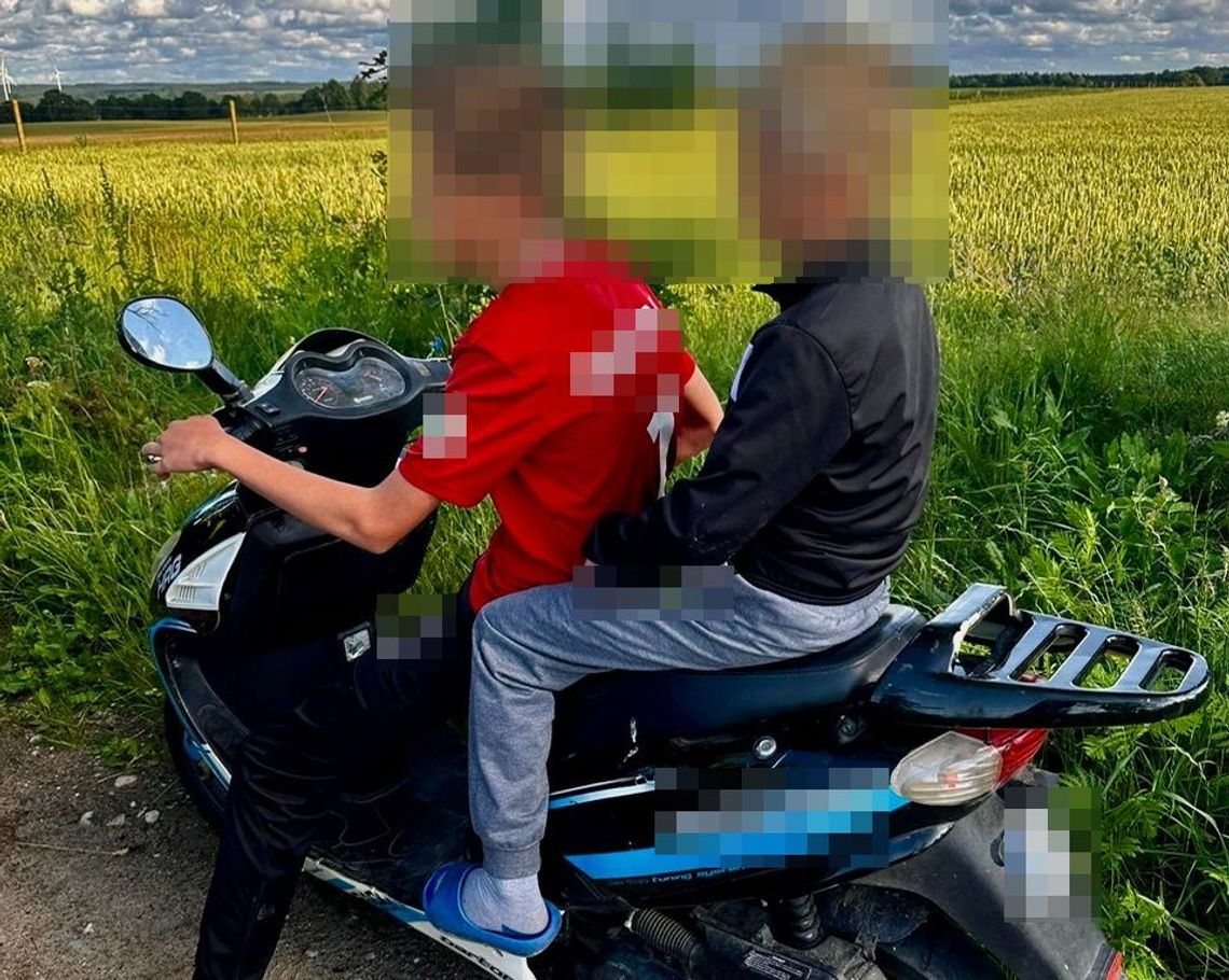 Dziecko wiozło dziecko: Miał skosić trawnik, wybrał się w podróż skuterem