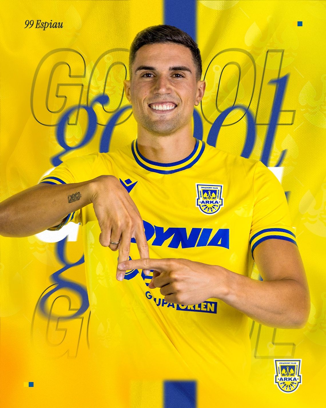 Edu Espiau bohaterem Arki! Klasyczny hat-trick Hiszpana w meczu z Lechem Poznań Arka