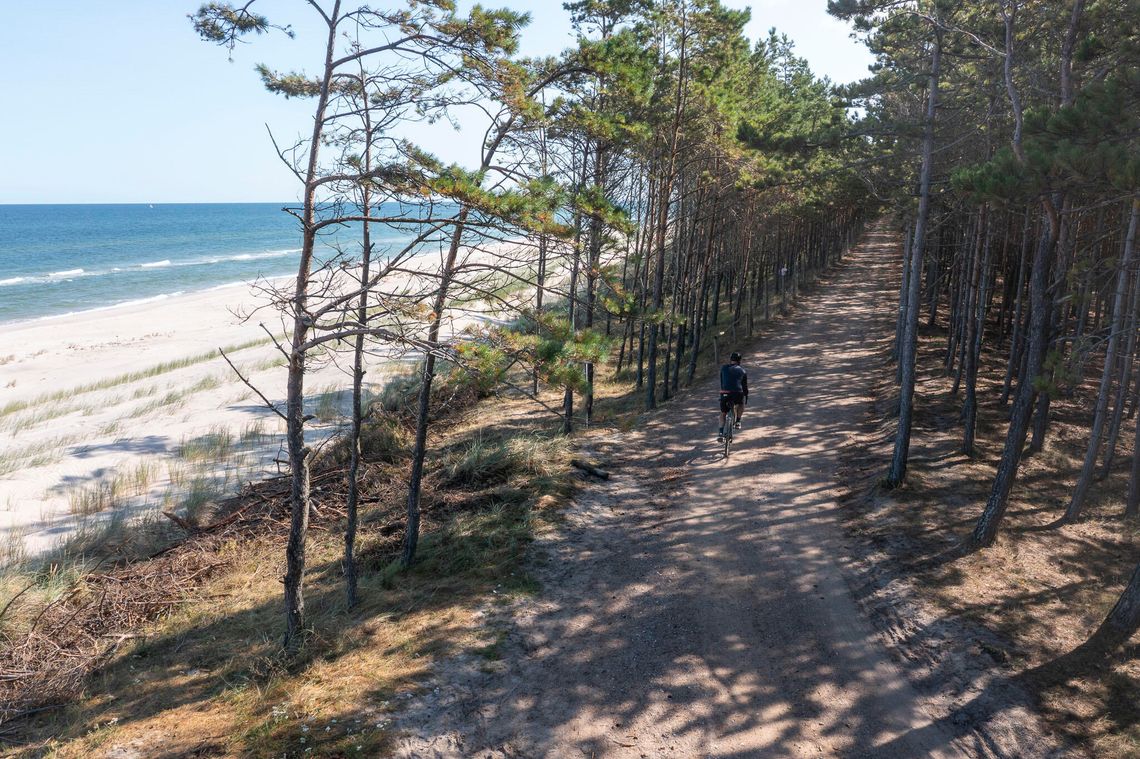 EuroVelo w gminie Choczewo z widokiem na Bałtyk