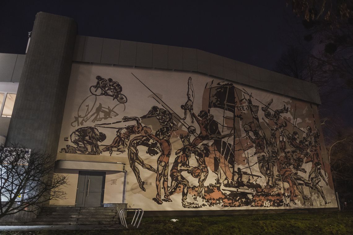 mural, szkoła sportowa w Gdyni