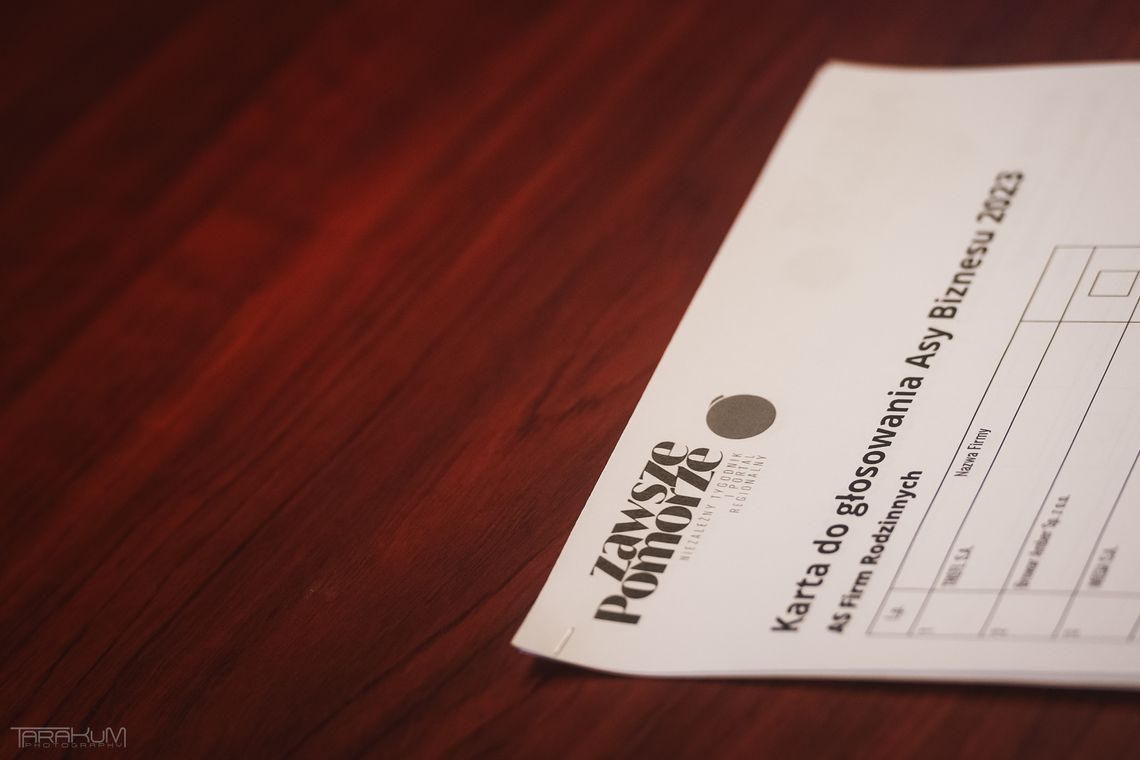 Asy Biznesu 2023, karta do głosowania